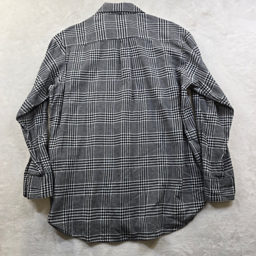 Gap Flannel Shirt Womens Small Black White Houndstooth Cotton Big Shirt NEW‎ - Picture 3 of 11